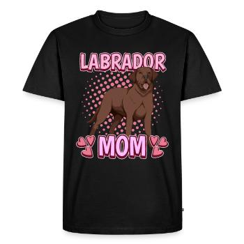 Brauner Labrador Labbi Labrador Mom - T-shirt Premium bio Homme - noir - Devant - Nico (187cm)