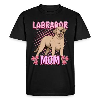 Gelber Labrador Labbi Labrador Mom - T-shirt Premium bio Homme - noir - Devant - Nico (187cm)