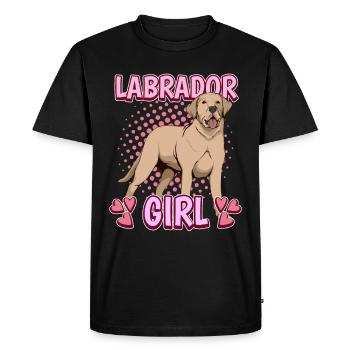 Gelber Labrador Labbi Labrador Girl - T-shirt Premium bio Homme - noir - Devant - Nico (187cm)