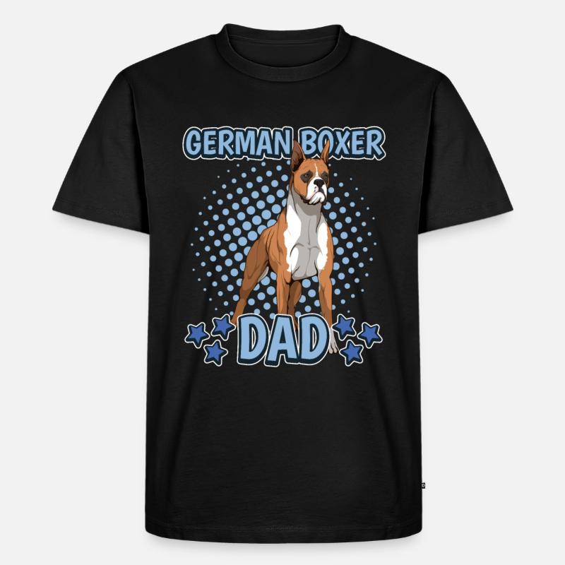 Boxer German Boxer Dad - Männer Premium Bio T-Shirt - Schwarz
