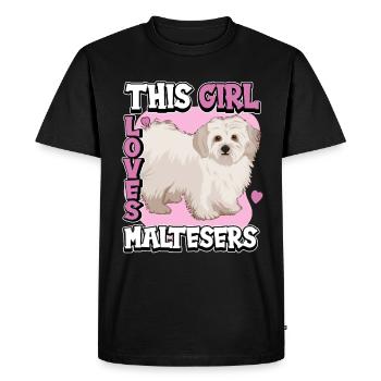 Maltais This Girl Loves Maltais - T-shirt Premium bio Homme - noir - Devant - Nico (187cm)