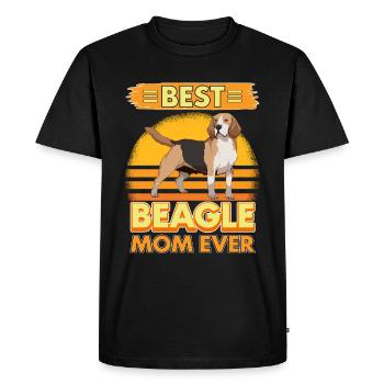 Beagle Best Beagle Mom Ever - T-shirt Premium bio Homme - noir - Devant - Nico (187cm)