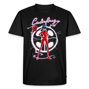 Miraculous Ladybug Avec Tikki - T-shirt Premium bio Homme - noir - Devant - Nico (187cm)