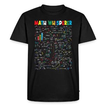 Chuchoteur de mathématiques - T-shirt Premium bio Homme - noir - Devant - Nico (187cm)