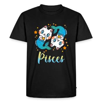 Wake Pray Slay Fish - T-shirt Premium bio Homme - noir - Devant - Nico (187cm)