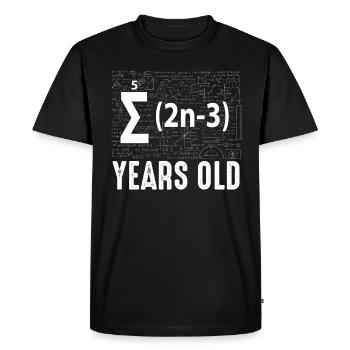 Math Geek 16ème anniversaire 16 ans Math Formula - T-shirt Premium bio Homme - noir - Devant - Nico (187cm)