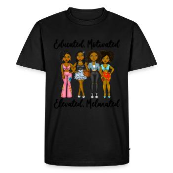 Éduqué Motivé Augmentation Melent Noir - T-shirt Premium bio Homme - noir - Devant - Nico (187cm)