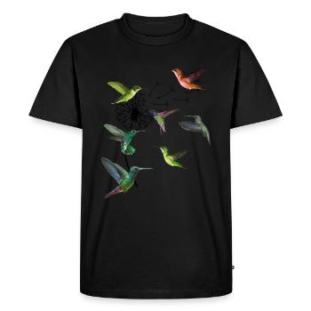 Chemise de l'oiseau-mouche Pissenlit Humminbird - T-shirt Premium bio Homme - noir - Devant - Nico (187cm)