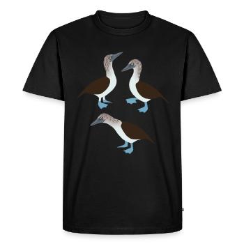 Funny Blue-Footed Boobies Birds - Men's Premium Organic T-Shirt - black - Front - Nico (187cm)
