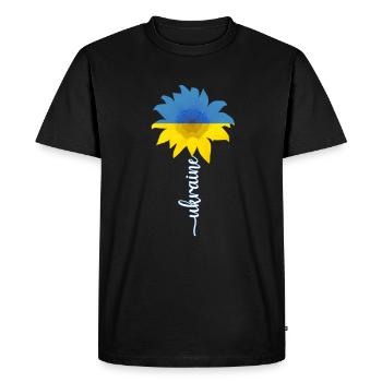 Support Ukraine with I stand with Ukraine - Men's Premium Organic T-Shirt - black - Front - Nico (187cm)