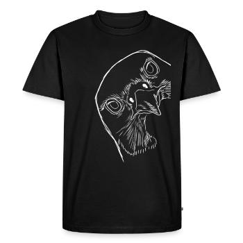 Drôle d’oiseau faucon pèlerin - T-shirt Premium bio Homme - noir - Devant - Nico (187cm)