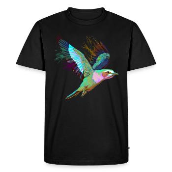 Porte-fourches volantes Bird - T-shirt Premium bio Homme - noir - Devant - Nico (187cm)