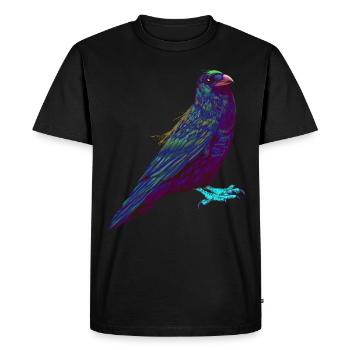 Splash Crow Bird Raven - Men's Premium Organic T-Shirt - black - Front - Nico (187cm)