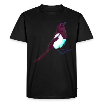Pie d’oiseau Splash colorée - T-shirt Premium bio Homme - noir - Devant - Nico (187cm)