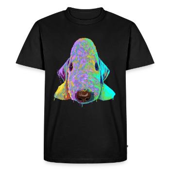 Spalsh Dog Bedlington Terrier - Men's Premium Organic T-Shirt - black - Front - Nico (187cm)
