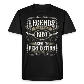 Né en 1967 Legends Cadeau d’anniversaire - T-shirt Premium bio Homme - noir - Devant - Nico (187cm)