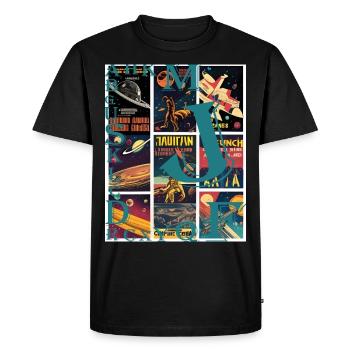 Cinema Line 2 - Men's Premium Organic T-Shirt - black - Front - Nico (187cm)