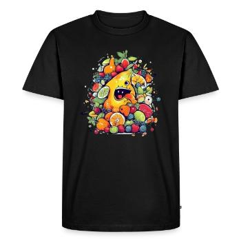 Mr. Goin Fruits - Men's Premium Organic T-Shirt - black - Front - Nico (187cm)