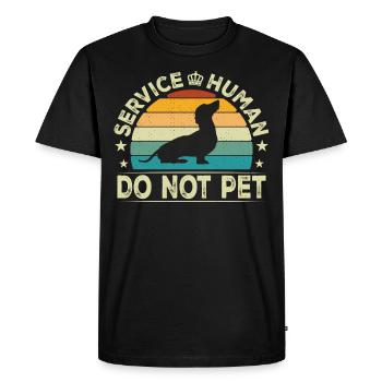 Service Human - T-shirt Premium bio Homme - noir - Devant - Nico (187cm)
