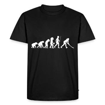 Field Hockey Evolution Gift Field Hockey Player G - Men's Premium Organic T-Shirt - black - Front - Nico (187cm)