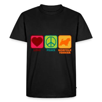 Norfolk Terrier Maman Maman dit drôle mignon - T-shirt Premium bio Homme - noir - Devant - Nico (187cm)