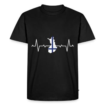 Finland Finnish Finnish Finnish countries - Men's Premium Organic T-Shirt - black - Front - Nico (187cm)
