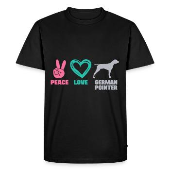 German Wirehaired DD Dog Mom Mama Mistress - Men's Premium Organic T-Shirt - black - Front - Nico (187cm)