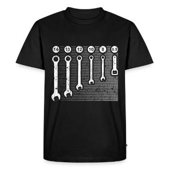 Automotive Mechanic, Automotive Mechatronics Technician Gift - Men's Premium Organic T-Shirt - black - Front - Nico (187cm)