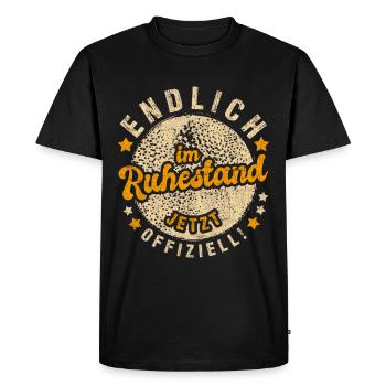 T-shirt dictons de la retraite des hommes retraités - T-shirt Premium bio Homme - noir - Devant - Nico (187cm)