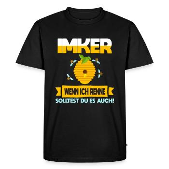 Donneur de miel apiculteur Abeilles Proverbes T-shirt - T-shirt Premium bio Homme - noir - Devant - Nico (187cm)