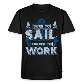 Capitaine, cadeau voile, bateau et croisière - T-shirt Premium bio Homme - noir - Devant - Nico (187cm)