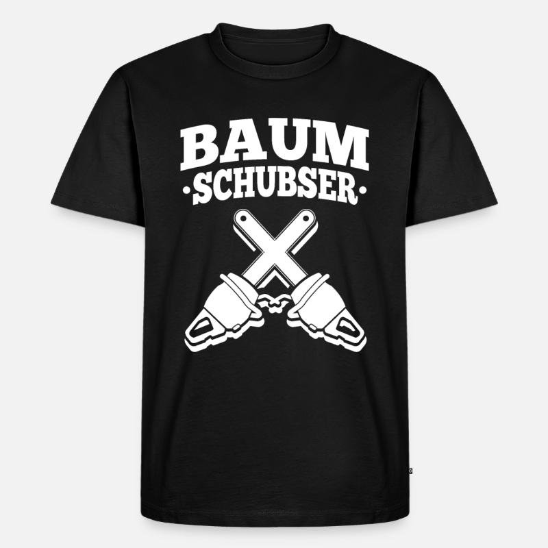 Waldarbeiter, Forstwirt, Förster Geschenk-Idee I - Männer Premium Bio T-Shirt - Schwarz