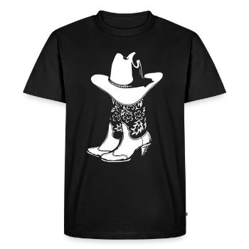 Country Music, Line-Dance, Western Cadeau - T-shirt Premium bio Homme - noir - Devant - Nico (187cm)