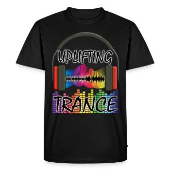 Uplifting Trance colorful - music - Men's Premium Organic T-Shirt - black - Front - Nico (187cm)