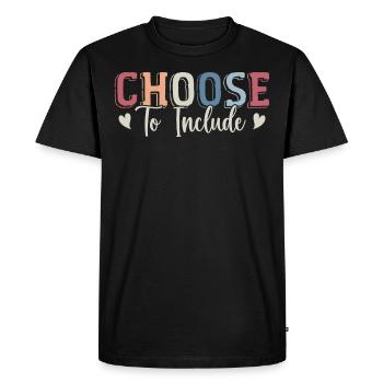 Choose To Include For Autism Teacher SPED - Men's Premium Organic T-Shirt - black - Front - Nico (187cm)