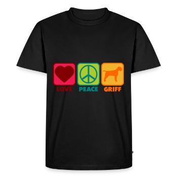 Wirehaired Pointing Griffon Mom Mama Sayings Peace - Men's Premium Organic T-Shirt - black - Front - Nico (187cm)