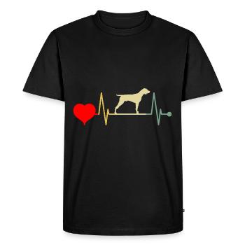 Allemand DD Dog Heartbeat Vintage - T-shirt Premium bio Homme - noir - Devant - Nico (187cm)