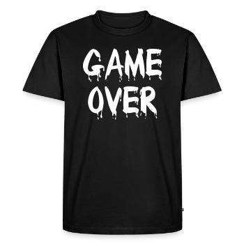 Game Over - T-shirt Premium bio Homme - noir - Devant - Nico (187cm)