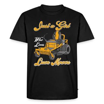 Juste une fille qui aime les tondeuses à gazon Entretien de pelouse - T-shirt Premium bio Homme - noir - Devant - Nico (187cm)