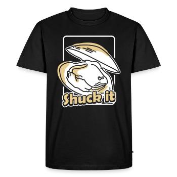 Écailler les huîtres - T-shirt Premium bio Homme - noir - Devant - Nico (187cm)