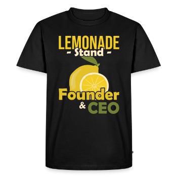 Fondateur et PDG de Lemonade Stand Limonadenstand - T-shirt Premium bio Homme - noir - Devant - Nico (187cm)