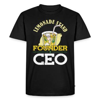 Fondateur et PDG de Lemonade Stand Limonadenstand - T-shirt Premium bio Homme - noir - Devant - Nico (187cm)
