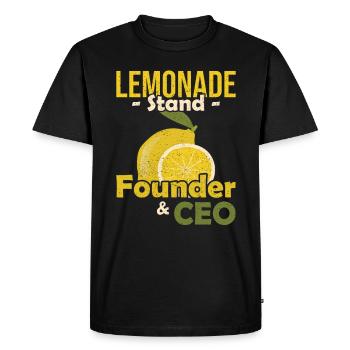 Fondateur et PDG de Lemonade Stand Limonadenstand - T-shirt Premium bio Homme - noir - Devant - Nico (187cm)