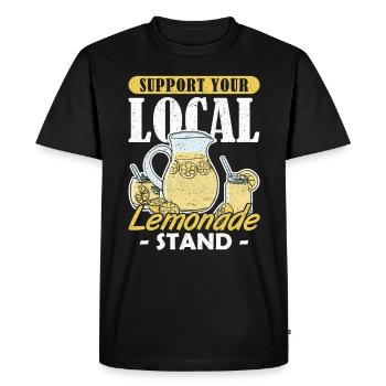Soutenez votre stand de limonade local Limonadenstand - T-shirt Premium bio Homme - noir - Devant - Nico (187cm)