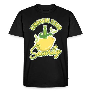 Stand de limonade Sécurité Limonadenstand - T-shirt Premium bio Homme - noir - Devant - Nico (187cm)