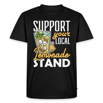 Soutenez votre stand de limonade local Limonadenstand - T-shirt Premium bio Homme - noir - Devant - Nico (187cm)
