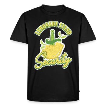 Stand de limonade Sécurité Limonadenstand - T-shirt Premium bio Homme - noir - Devant - Nico (187cm)
