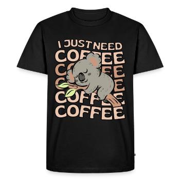 Koala Café Koala Café - T-shirt Premium bio Homme - noir - Devant - Nico (187cm)