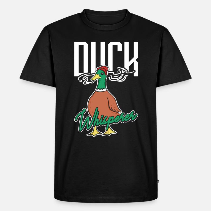 Duck Whisperer Entenjagd - Männer Premium Bio T-Shirt - Schwarz