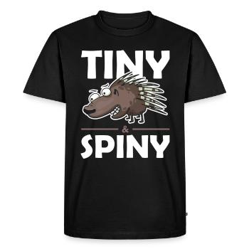 Rongeur épineux Porc-épic minuscule et épineux - T-shirt Premium bio Homme - noir - Devant - Nico (187cm)